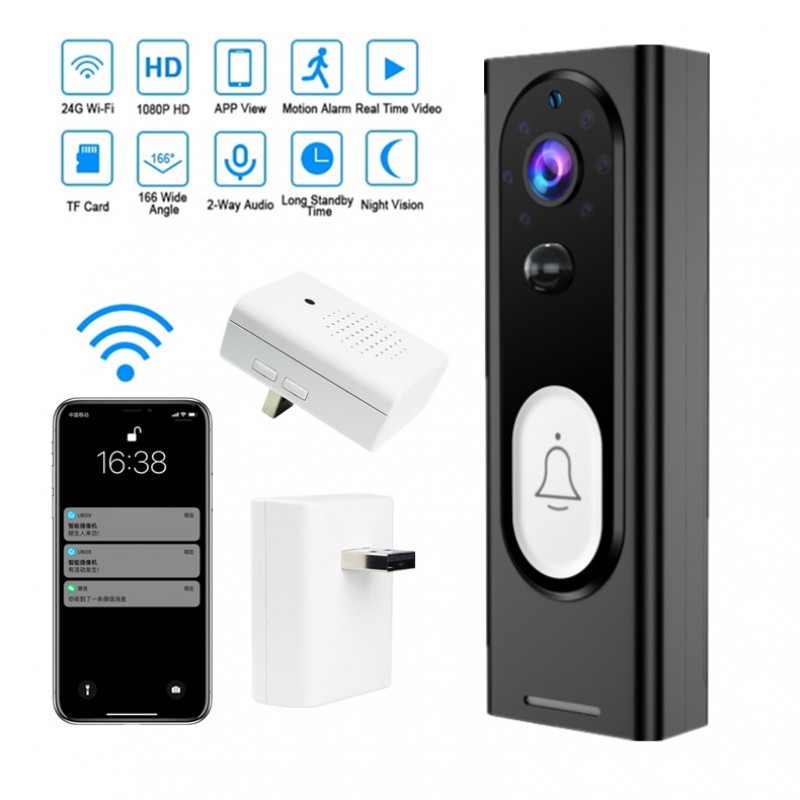 Doorbell smart home network device WiFi remote monitoring music bell M13 HD night vision visual doorbell