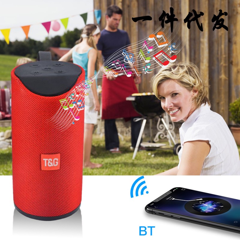 Tg113 fabric wireless Bluetooth speaker outdoor portable waterproof computer audio radio subwoofer