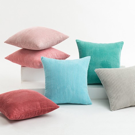Corduroy pillow case sofa pillow case straight velvet pillow case cushion plush pillow back