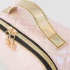 Laser PU leather rhombic checkered cosmetic box hand carrying large capacity portable cosmetic Storage Bag Travel Cosmetic Bag