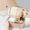 Laser PU leather rhombic checkered cosmetic box hand carrying large capacity portable cosmetic Storage Bag Travel Cosmetic Bag
