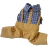 Autumn winter Plush warm coat dog four legged clothes gentleman pet suit dress winter pet suspender pants
