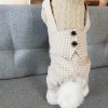 Pet clothes autumn and winter clothes gentleman suspenders thickened lamb cashmere four legged clothes dog clothes warm clothes