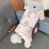 Pet autumn and winter clothes cartoon four legged cotton padded clothes dog pajamas home clothes thickened four legged clothes one-piece cotton padded clothes