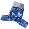 Pet autumn and winter clothes cartoon four legged cotton padded clothes dog pajamas home clothes thickened four legged clothes one-piece cotton padded clothes