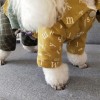 Pet clothes new products in autumn and winter thickened four legged cotton padded clothes casual plaid pants small dog Teddy dog clothes