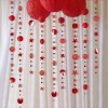 Christmas red and green stars round paper string pull flag new year Shengyan party party party decoration