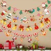 Christmas decoration cartoon paper flag pulling colorful flag Christmas holiday scene atmosphere layout paper flag pulling