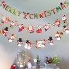Christmas decoration cartoon paper flag pulling colorful flag Christmas holiday scene atmosphere layout paper flag pulling