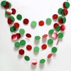 Christmas theme red and green round piece pendant Party School Kindergarten holiday atmosphere decoration round four meter pull flower