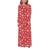 Fc699 2021 European and American women's new year Christmas printed bohemian dress women