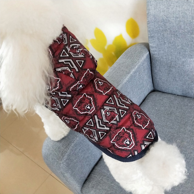 Pet cotton padded clothes simple dog clothes autumn winter cat clothes thickened warm pet coat vest