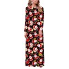 Fc700 2021 European and American women's Christmas printed long sleeve large dress