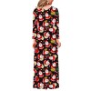 Fc700 2021 European and American women's Christmas printed long sleeve large dress
