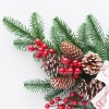 Christmas decorations 40cm silk ribbon small red fruit PE Christmas Wreath shopping mall hotel door and window decorations