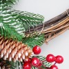 Christmas decorations 40cm silk ribbon small red fruit PE Christmas Wreath shopping mall hotel door and window decorations