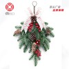 Christmas tree decorations 50cm upside down tree PE red fruit wall hanging Hotel shopping mall wreath rattan
