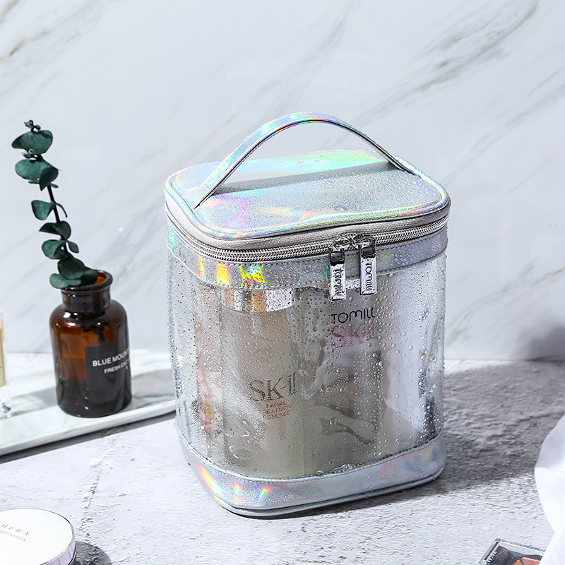 Tomilll Korean transparent waterproof large capacity PVC Cosmetic Bag Travel Portable toiletries storage bag female