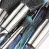 10 diamond transparent cosmetic brush set colorful crystal handle Eye Brush loose powder brush beauty tool