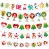 Christmas decorations cartoon flag pulling colorful flag Christmas holiday scene layout paper hanging flag