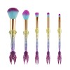 5 cosmetic brush set gradual change Mermaid cosmetic brush fishtail makeup tool