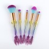 5 cosmetic brush set gradual change Mermaid cosmetic brush fishtail makeup tool