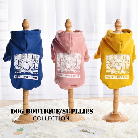 Pet clothes autumn and winter new dog clothes Teddy cat hooded sweater two-legged winter warm supplies	