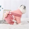 Pet clothes autumn and winter clothes plus velvet warm rabbit head strap dog four-legged cotton-padded clothes cat supplies one drop	