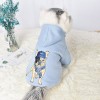 New pet clothes spring and autumn dog hooded sweater two-legged dog pattern printed clothes 