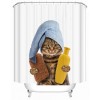 Cute cartoon bath animal bathroom shower curtain waterproof hanging curtain bathroom partition curtain hole free shower curtain