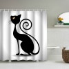 Cute cartoon bath animal bathroom shower curtain waterproof hanging curtain bathroom partition curtain hole free shower curtain