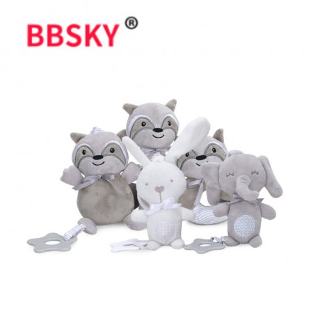 Children's Teether Pendant Rabbit Elephant Civet Pendant Car Hanging Bed Hanging BB Calling Bell