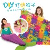Parent-child interaction handmade material package knitting game intelligence toy handmade diy stitching fabric knotted quilt