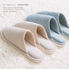 Winter Japanese-style indoor home women's warmth and velvet thick-soled cotton slippers for couples men's household slippers