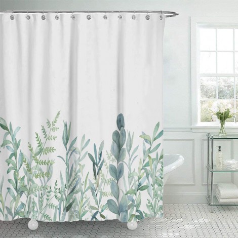 Shower curtain Nordic shower curtain digital printing waterproof polyester shower curtain bathroom curtain shower curtain customization