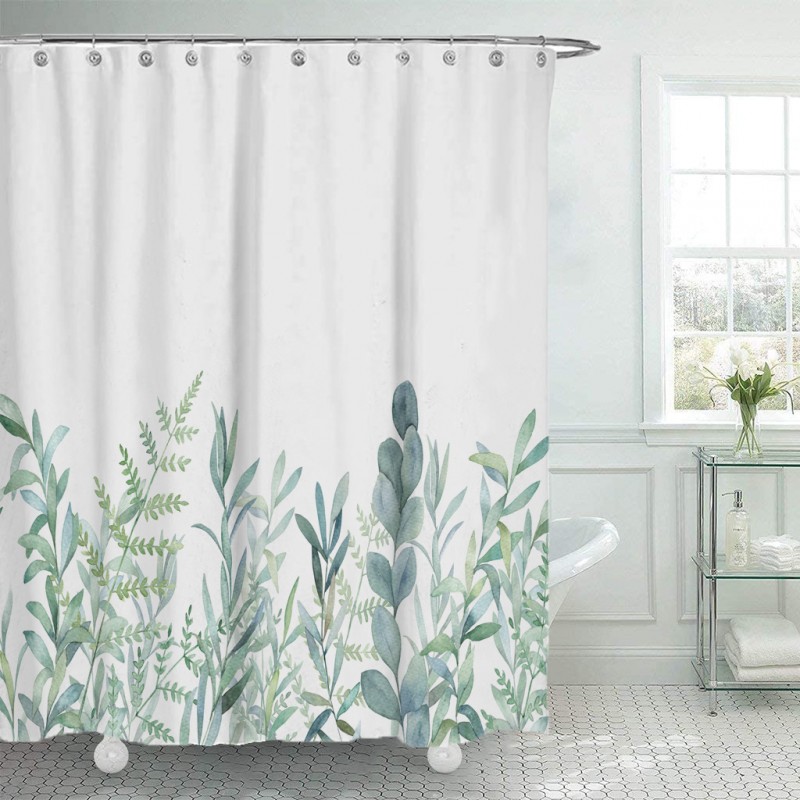 Shower curtain Nordic shower curtain digital printing waterproof polyester shower curtain bathroom curtain shower curtain customization
