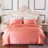 Home textile Satin three piece imitation silk bedding set