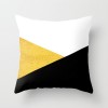 Yellow geometric lines sunrise sunset peach skin velvet pillow case car waist pillow sofa pillow case