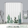 Nordic cactus 3D shower curtain digital printing polyester cloth bathroom waterproof partition curtain toilet curtain