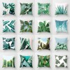 Fashion tropical plant polyester pillow cover office fabric sofa cushion cover home peach skin velvet pillow cover