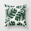Fashion tropical plant polyester pillow cover office fabric sofa cushion cover home peach skin velvet pillow cover