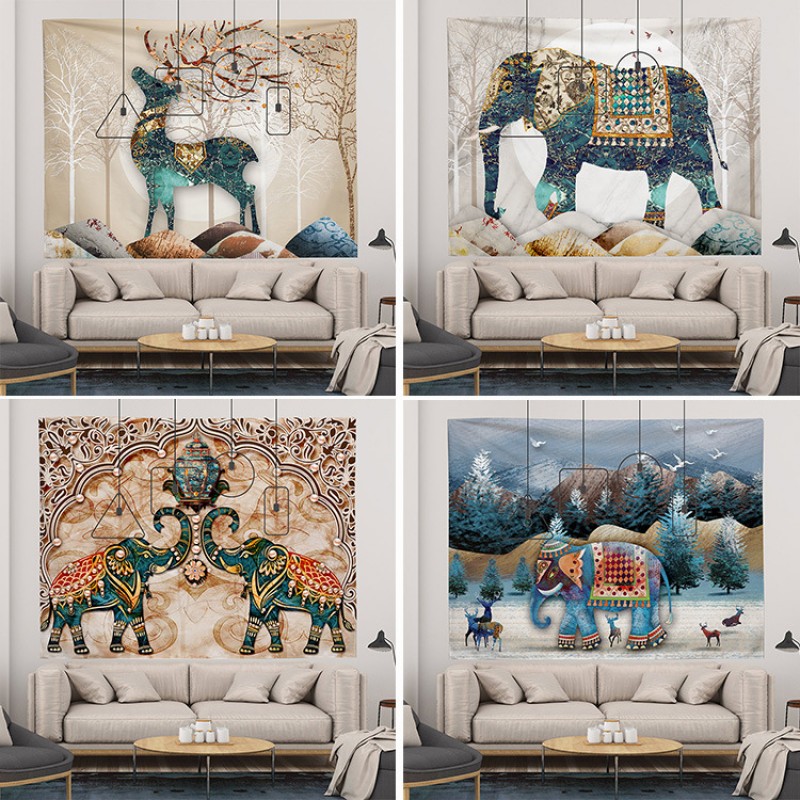 Background cloth ins hanging cloth wall decoration room tapestry European and American national style bedroom bedside hanging cloth