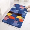 Door dust removal floor mat door mat bathroom toilet water absorption anti-skid mat double-layer flocking household bedroom carpet
