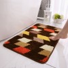 Door dust removal floor mat door mat bathroom toilet water absorption anti-skid mat double-layer flocking household bedroom carpet