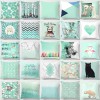 Simple fashion summer fresh mint green peach skin velvet pillow case cushion pillow case