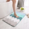 Flocking absorbent bathroom non slip floor mat door mat household bedroom balcony carpet