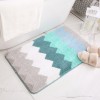 Flocking absorbent bathroom non slip floor mat door mat household bedroom balcony carpet