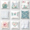 Cactus fleshy pillow case Nordic tropical plant pillow case peach skin velvet pillow case