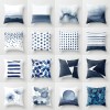 Creative ink blue geometric landscape pillow peach skin velvet pillow cover car sofa cushion cover