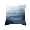 Creative ink blue geometric landscape pillow peach skin velvet pillow cover car sofa cushion cover